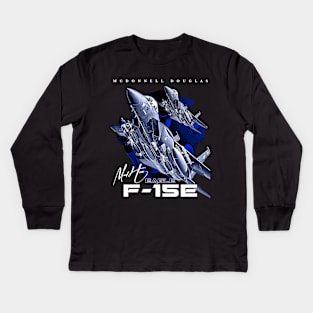 F-15E Eagle Fighterjet Kids Long Sleeve T-Shirt